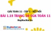 Bài 1.18 SGK Toán 11 tập 1 Kết nối tri thức